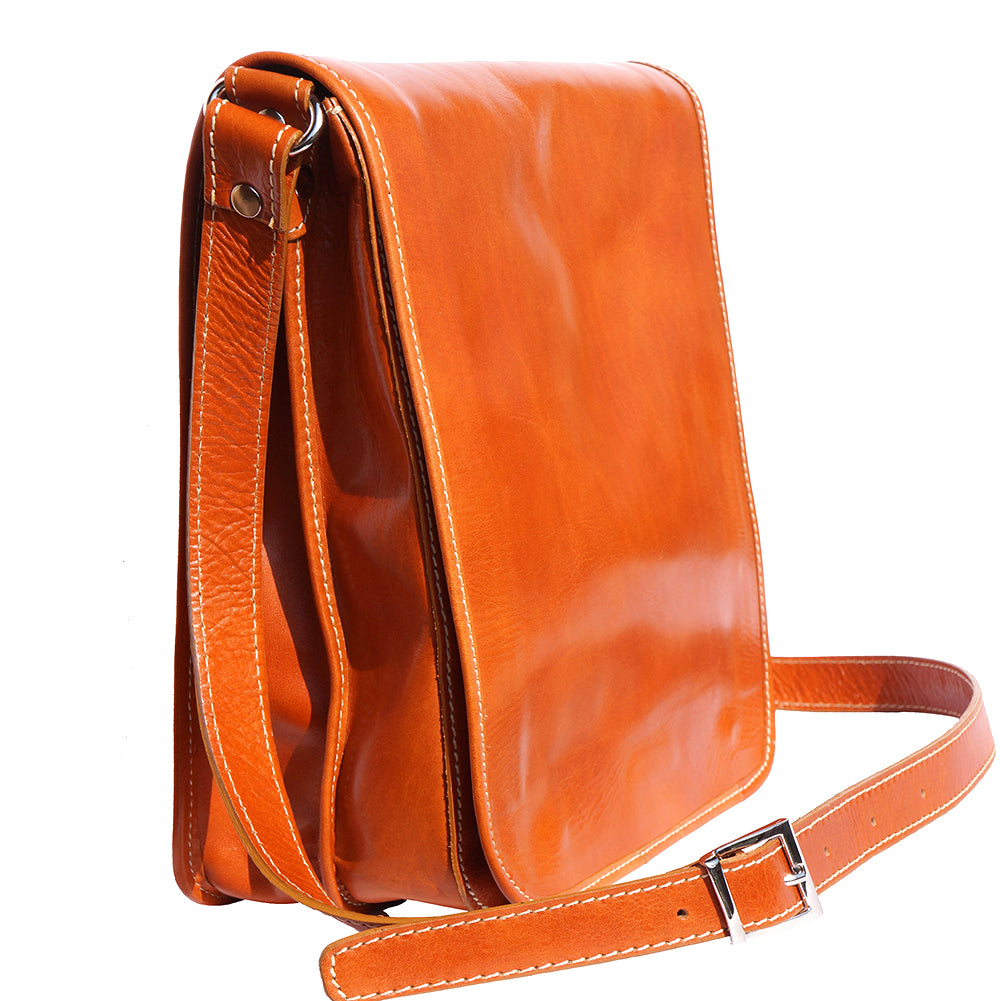 Mirko MM leather Messenger bag - Made In Italy