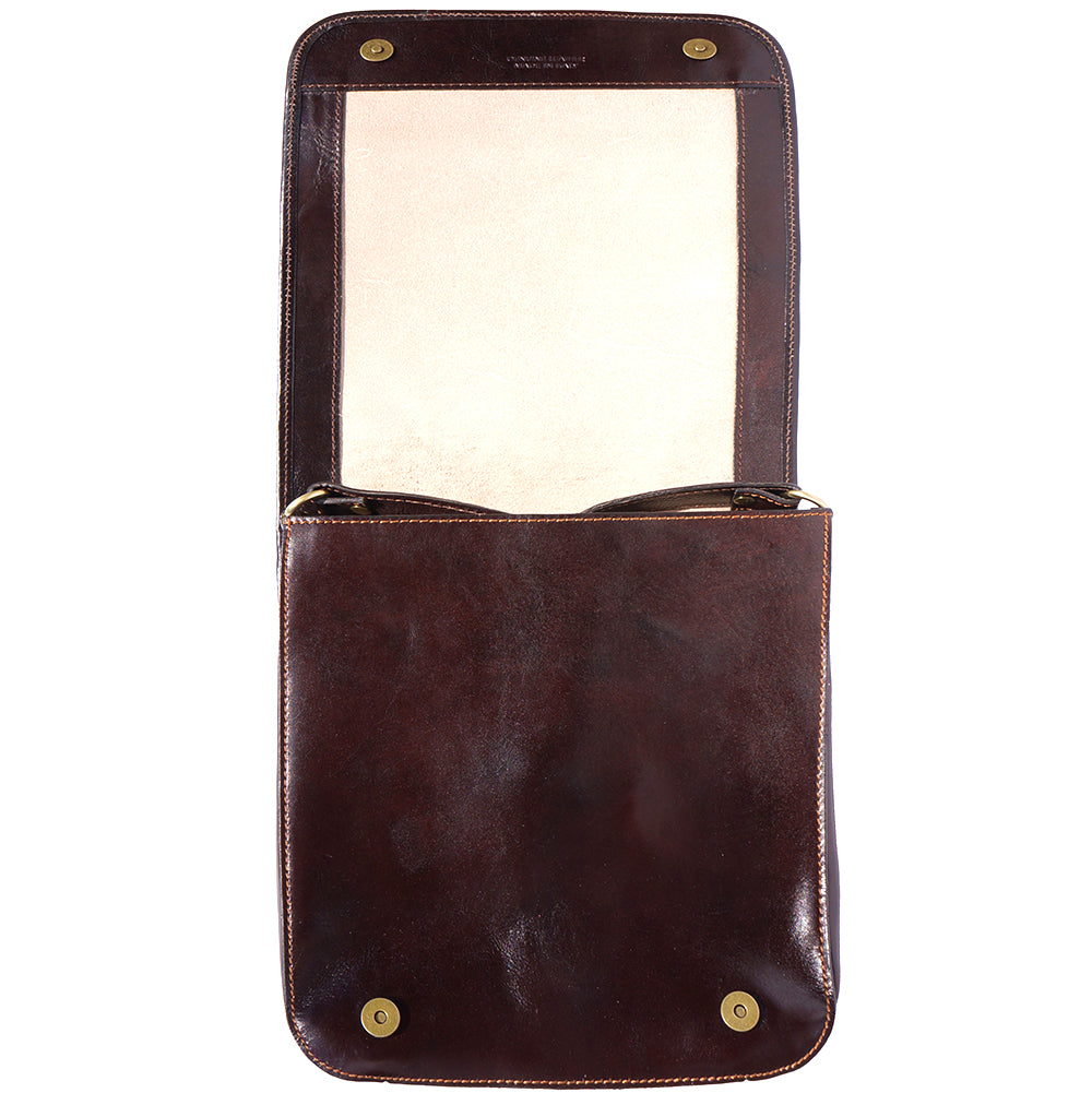 Mirko MM leather Messenger bag - Made In Italy