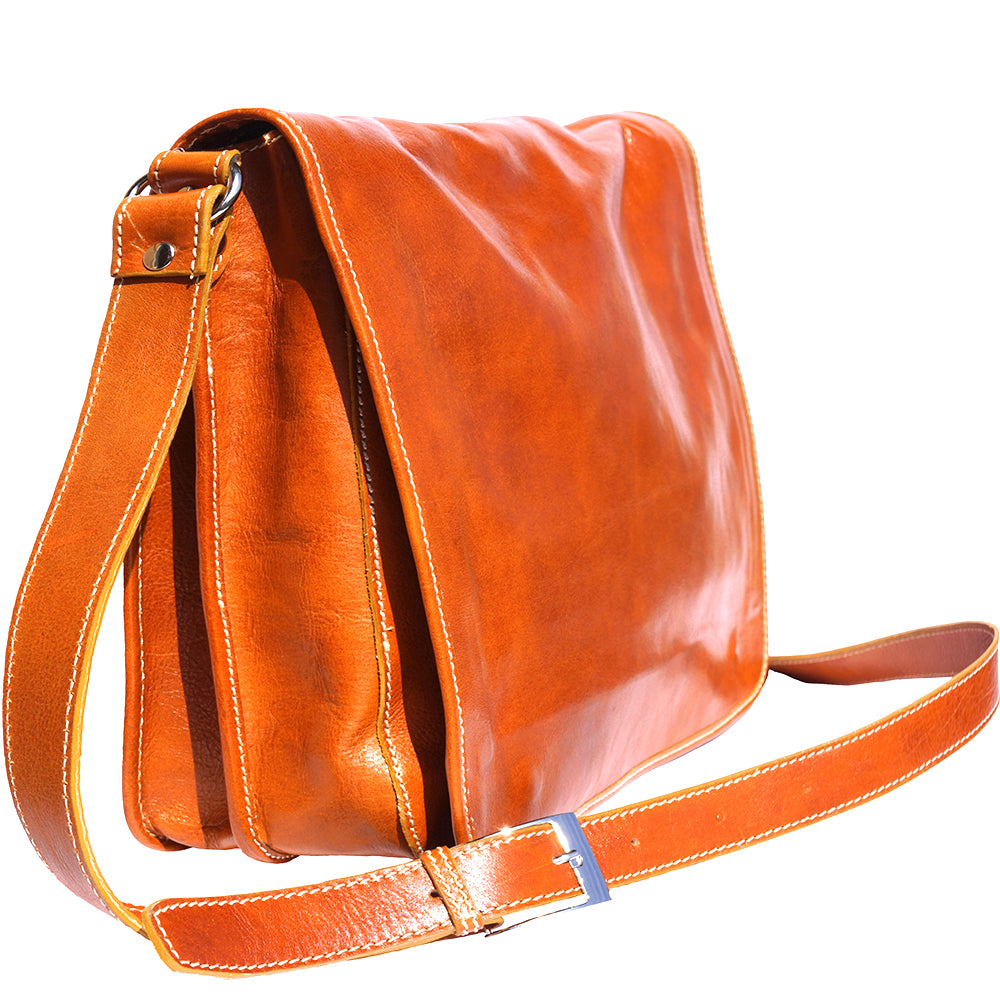 Mirko GM Leather Messenger Bag - Made In Italy