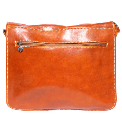 Mirko GM Leather Messenger Bag - Made In Italy
