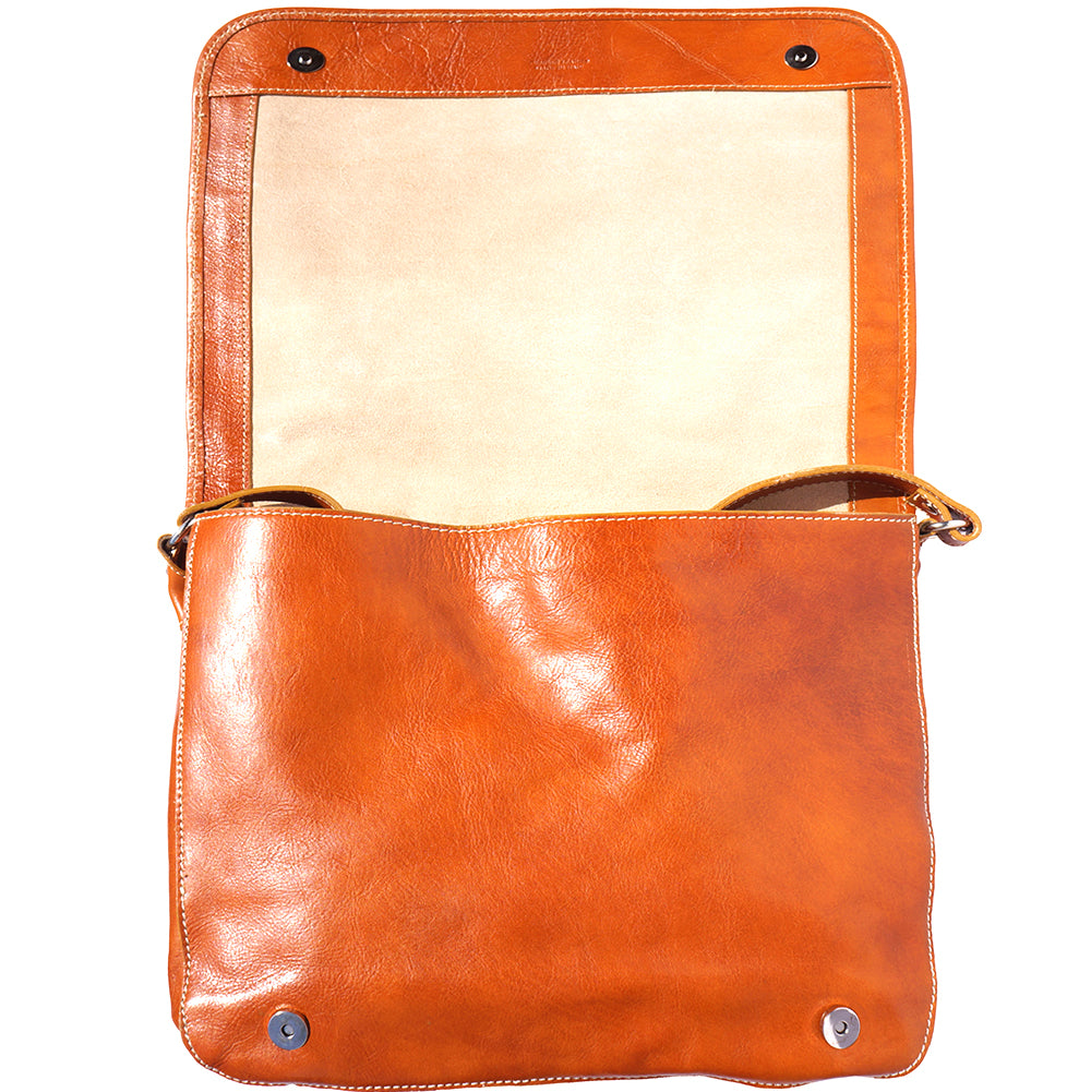 Mirko GM Leather Messenger Bag - Made In Italy