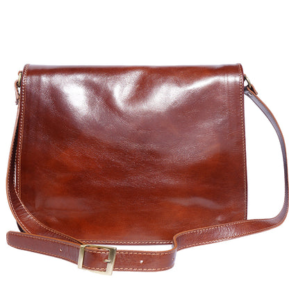 Mirko GM Leather Messenger Bag - Made In Italy