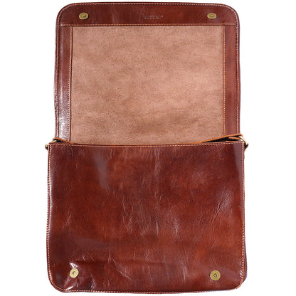 Mirko GM Leather Messenger Bag - Made In Italy