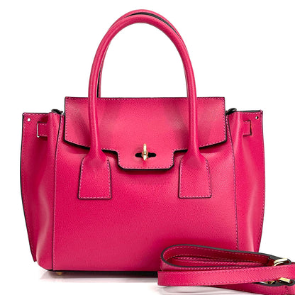 Noelia Italian Leather Handbag - Made In Italy