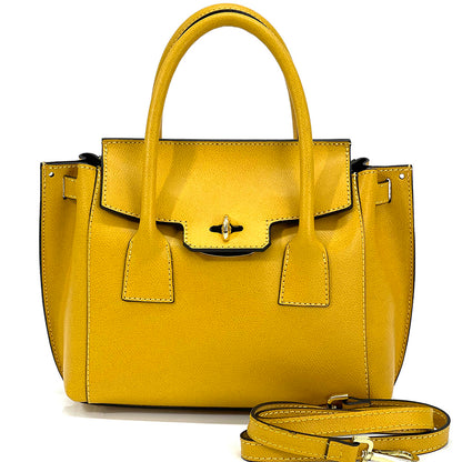 Noelia Italian Leather Handbag - Made In Italy