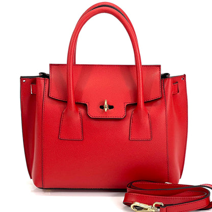 Noelia Italian Leather Handbag - Made In Italy