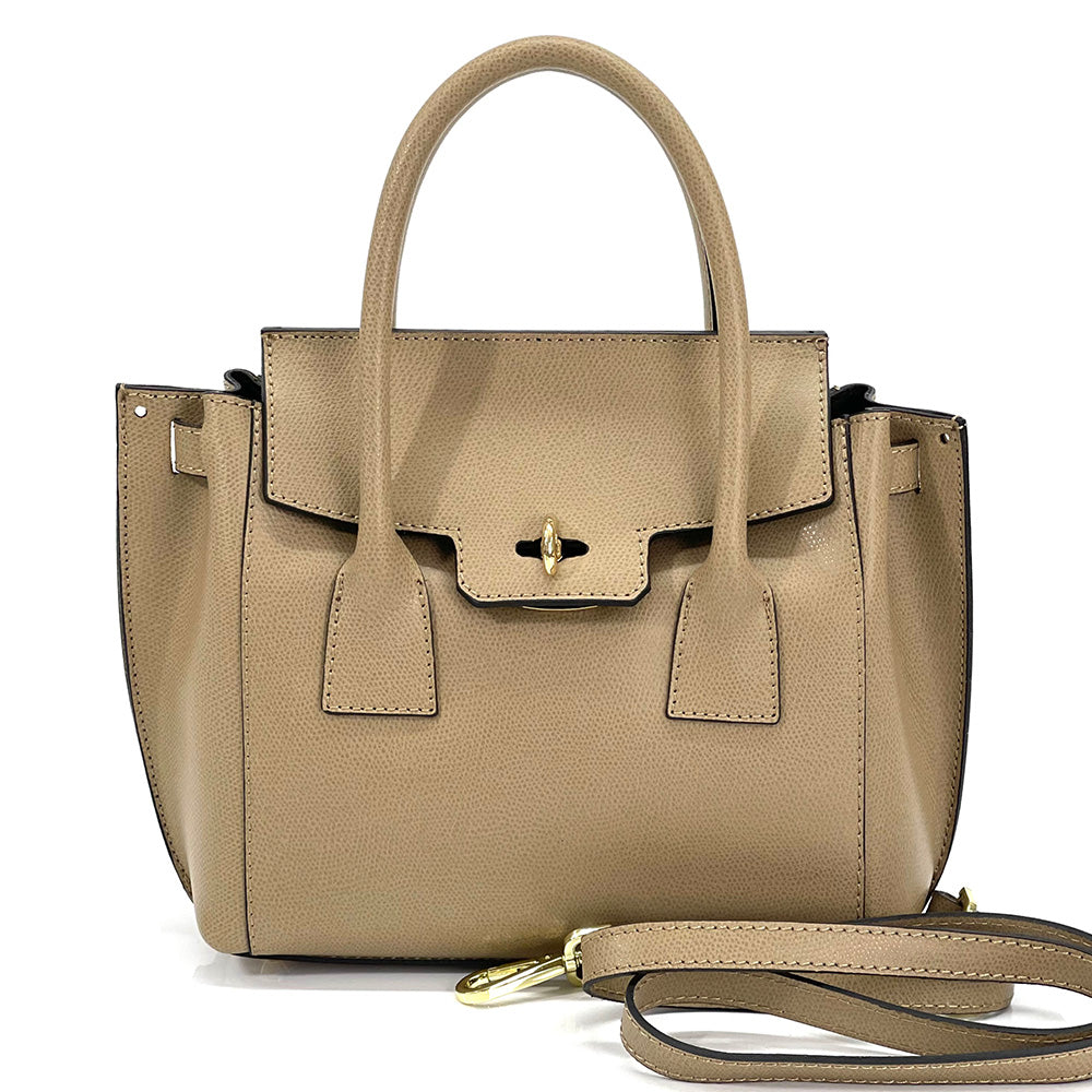 Noelia Italian Leather Handbag - Made In Italy