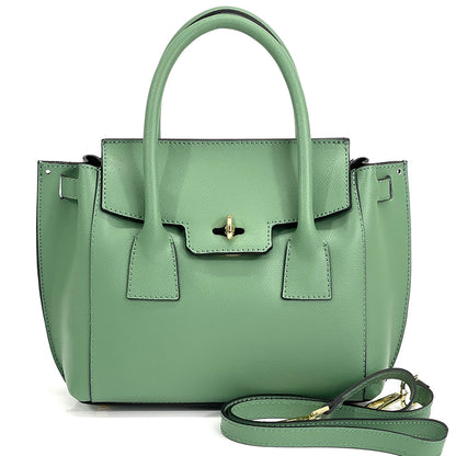 Noelia Italian Leather Handbag - Made In Italy