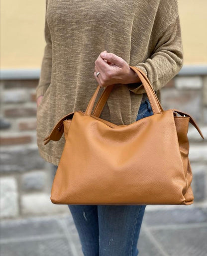 Maya leather handbag - Made In Italy