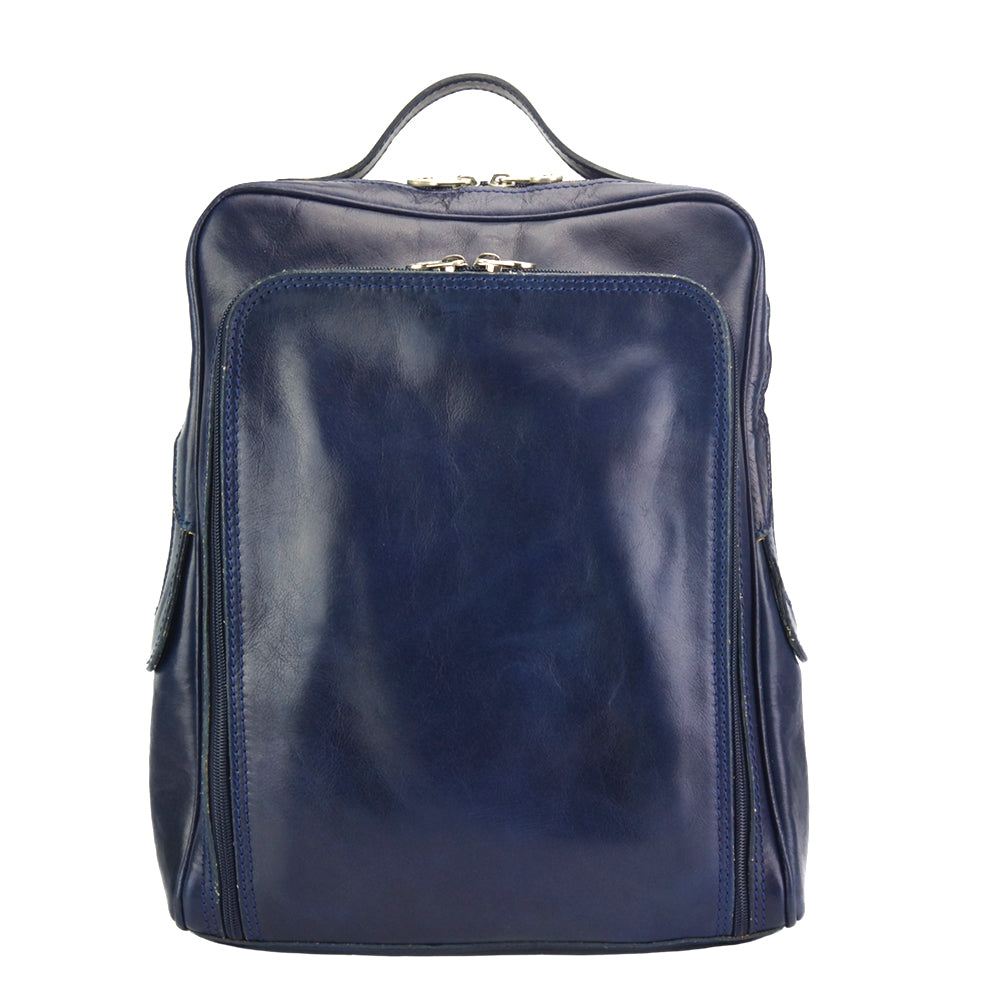 Gabriele Vegetable Tanned Cow Leather Backpack - Made In Italy