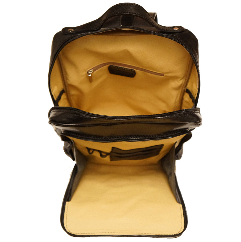 Gabriele Vegetable Tanned Cow Leather Backpack - Made In Italy