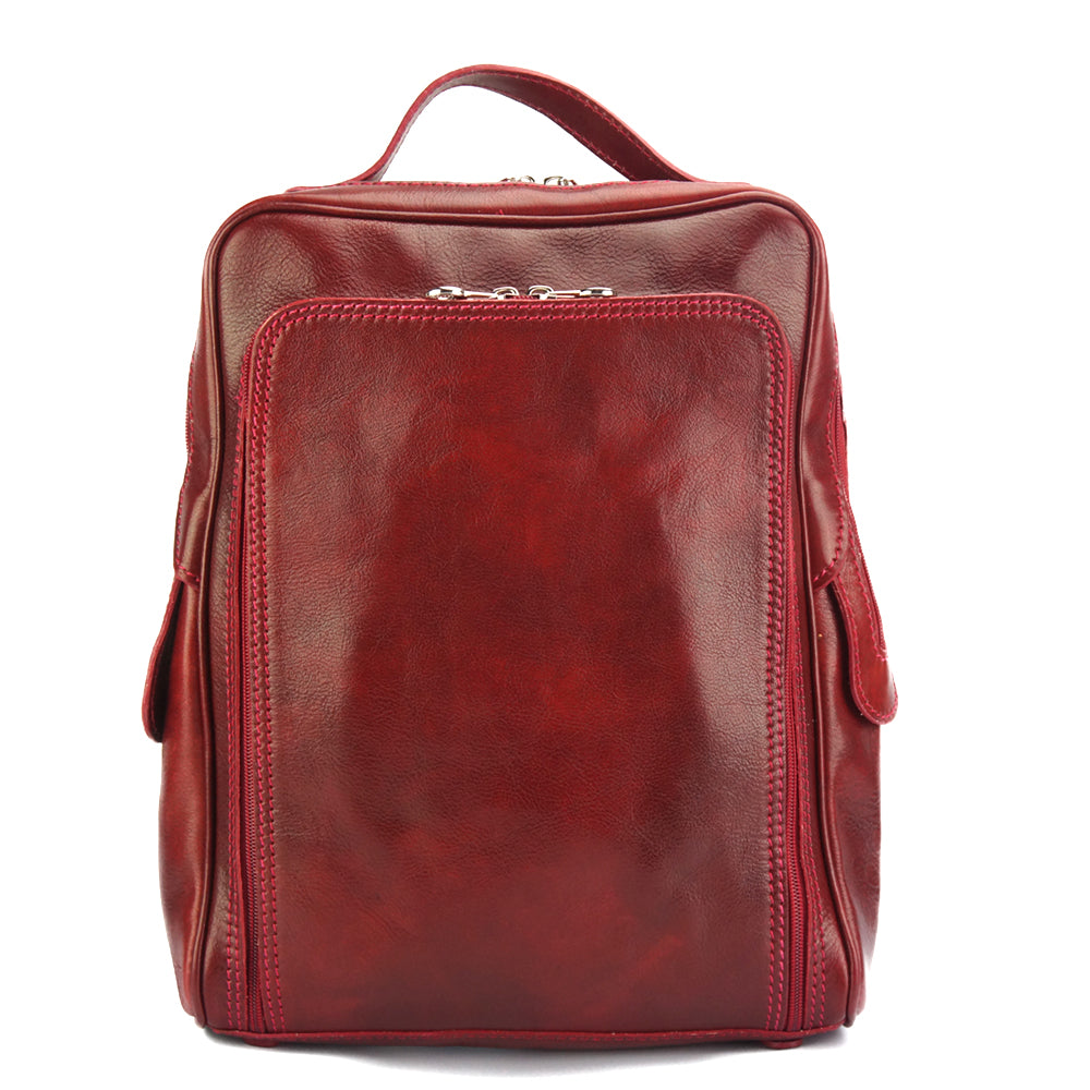 Gabriele Vegetable Tanned Cow Leather Backpack - Made In Italy