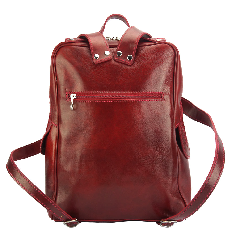Gabriele Vegetable Tanned Cow Leather Backpack - Made In Italy