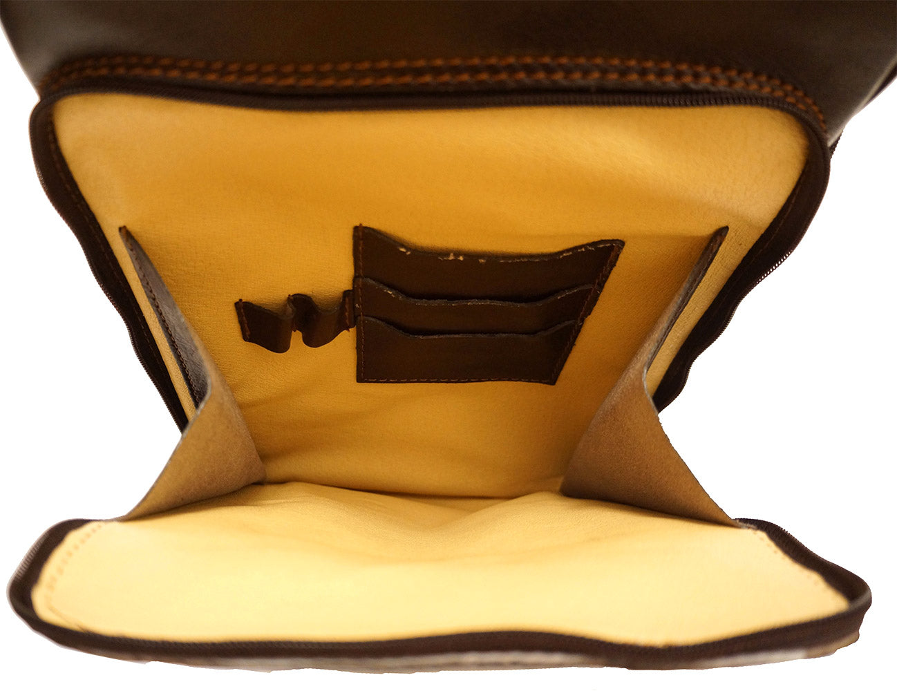 Gabriele Vegetable Tanned Cow Leather Backpack - Made In Italy
