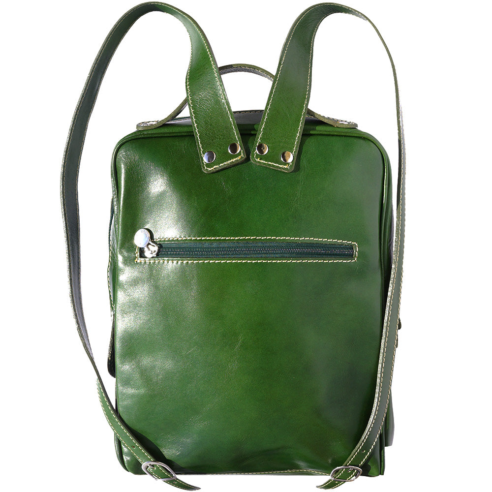 Gabriele Vegetable Tanned Cow Leather Backpack - Made In Italy
