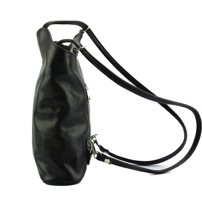 Cloe V Leather Convertible Shoulder Bag - Made In Italy
