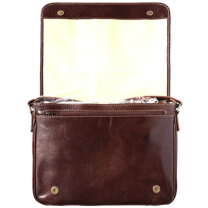 Christopher MM Messenger Bag in Cow Leather - Made In Italy