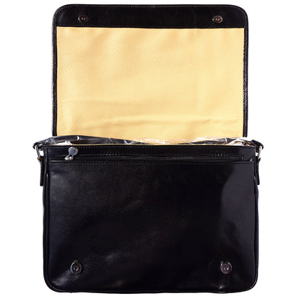 Christopher MM Messenger Bag in Cow Leather - Made In Italy