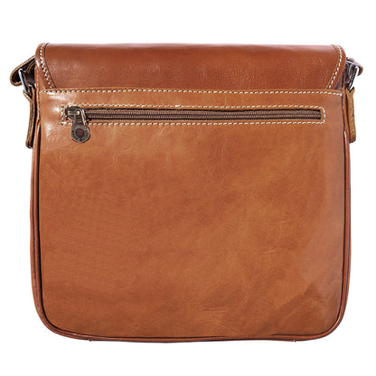 Christopher Messenger Bag in Vegetable Tanned Cow Leather - Made In Italy