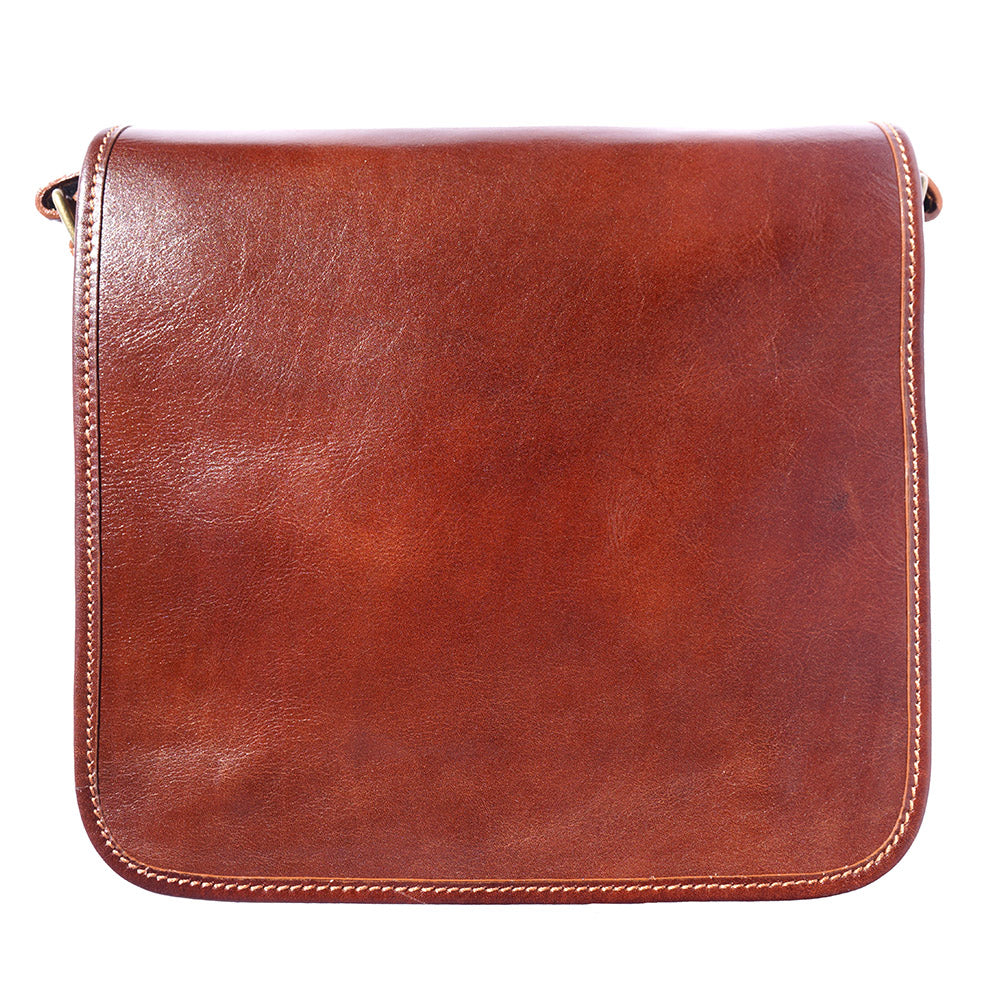 Christopher Messenger Bag in Vegetable Tanned Cow Leather - Made In Italy