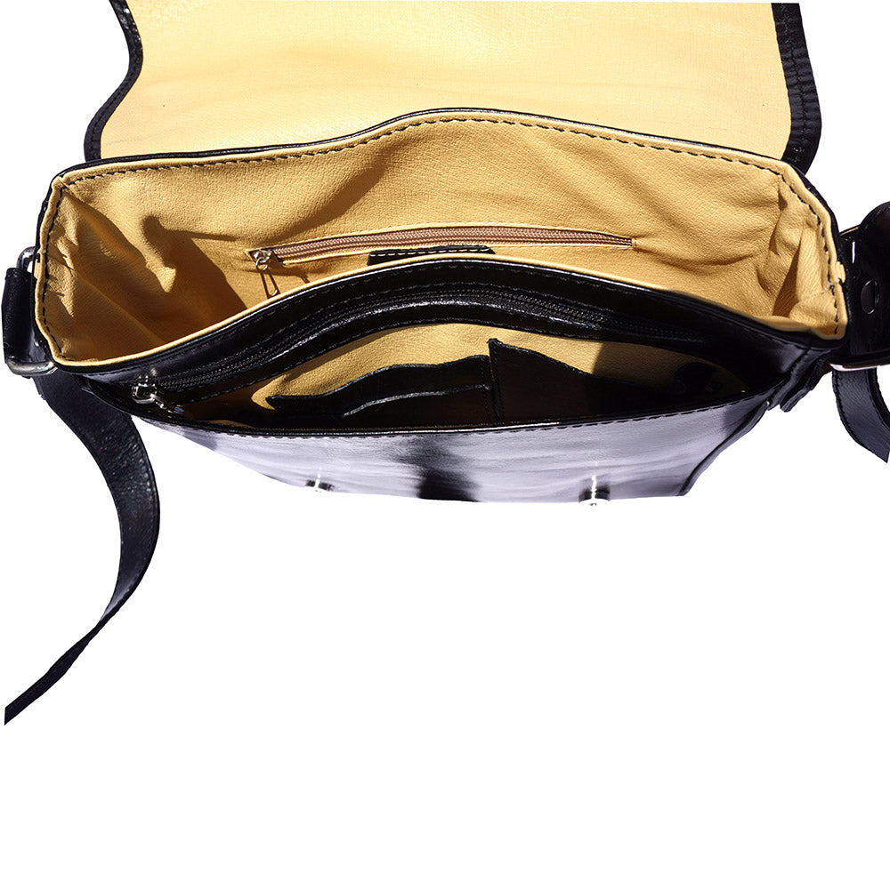 Christopher Messenger Bag in Vegetable Tanned Cow Leather - Made In Italy