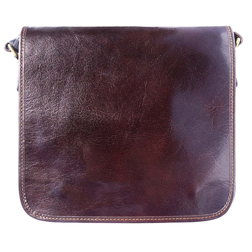 Christopher Messenger Bag in Vegetable Tanned Cow Leather - Made In Italy