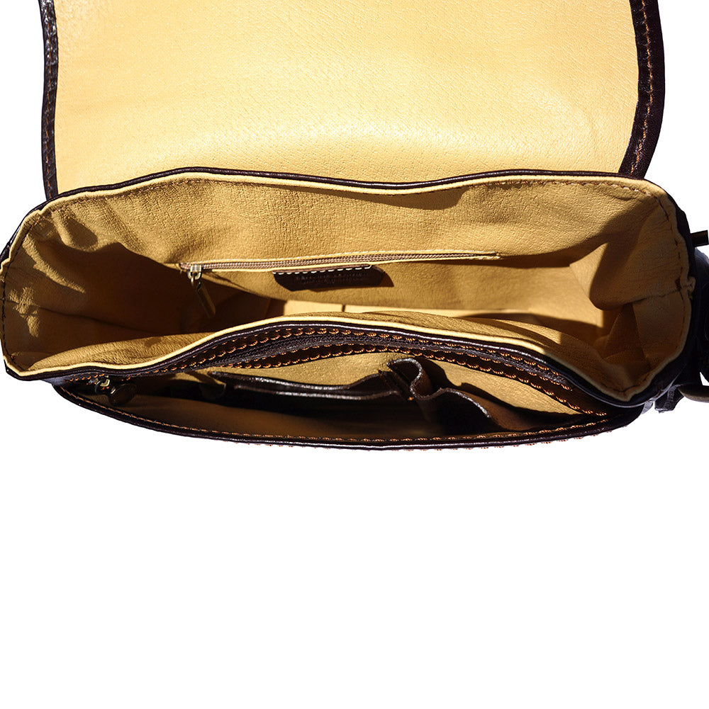 Christopher Messenger Bag in Vegetable Tanned Cow Leather - Made In Italy