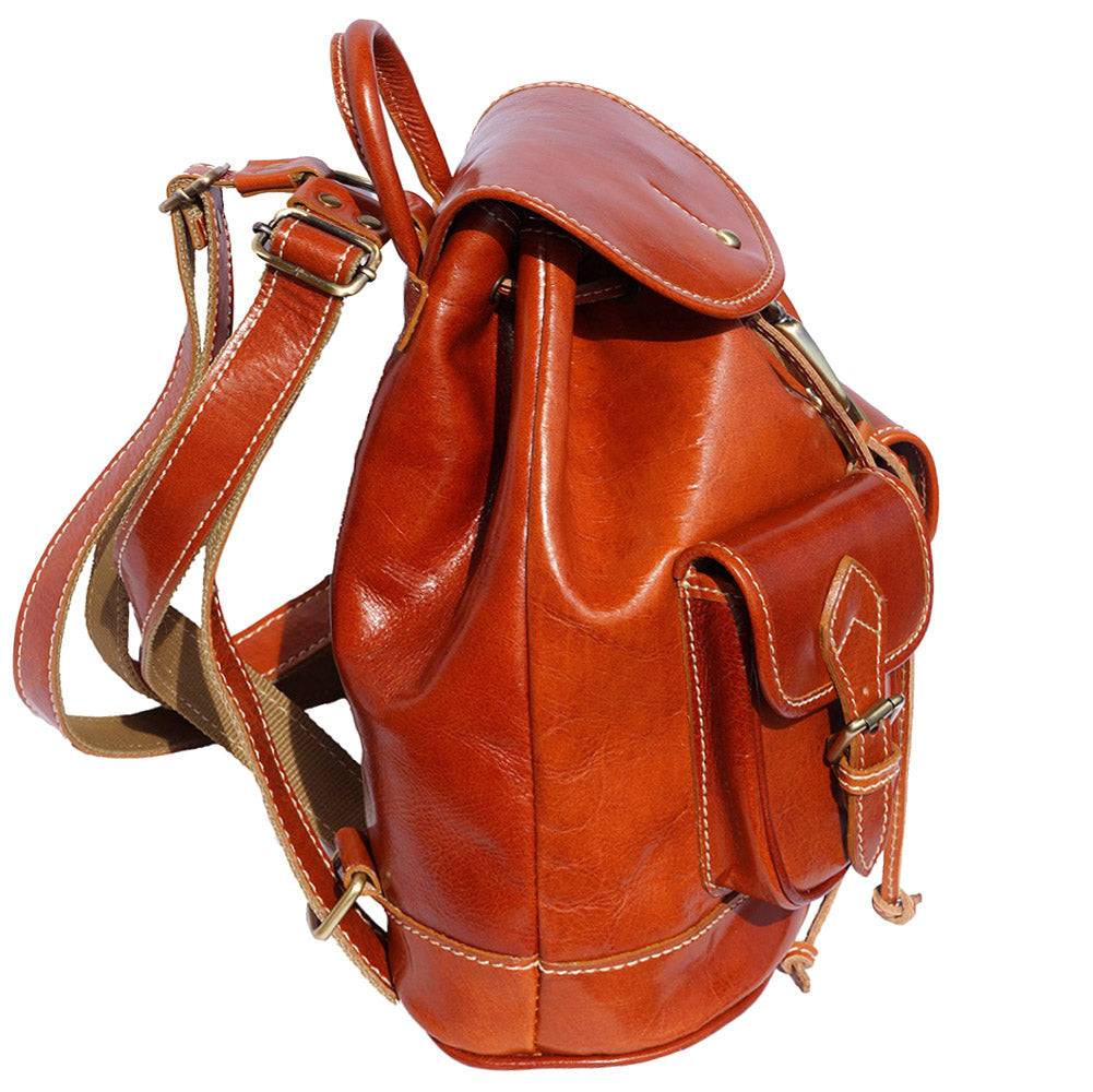 Davide leather backpack - Made In Italy