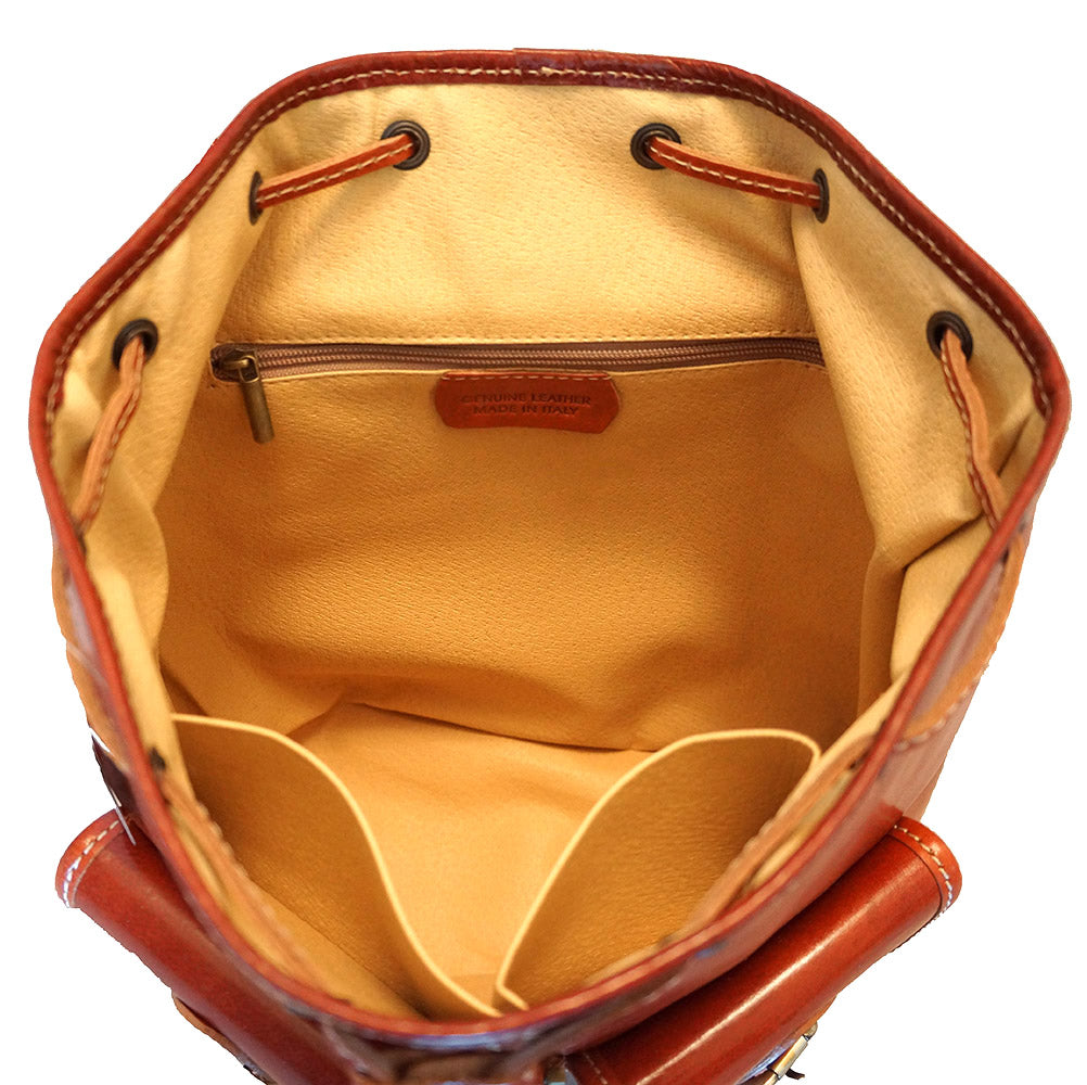Davide leather backpack - Made In Italy