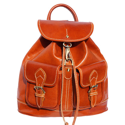 Davide leather backpack - Made In Italy