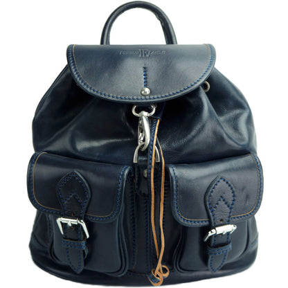 Davide leather backpack - Made In Italy