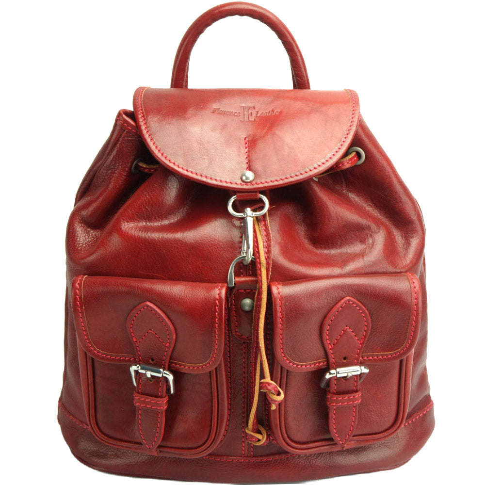 Davide leather backpack - Made In Italy