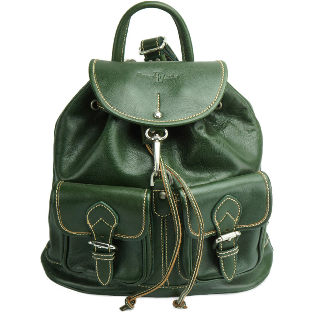 Davide leather backpack - Made In Italy