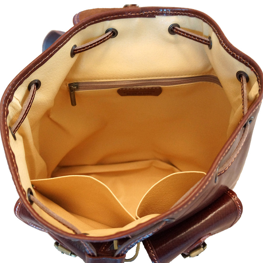 Davide leather backpack - Made In Italy