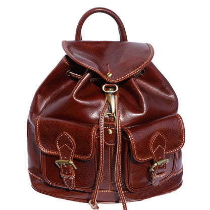 Davide leather backpack - Made In Italy