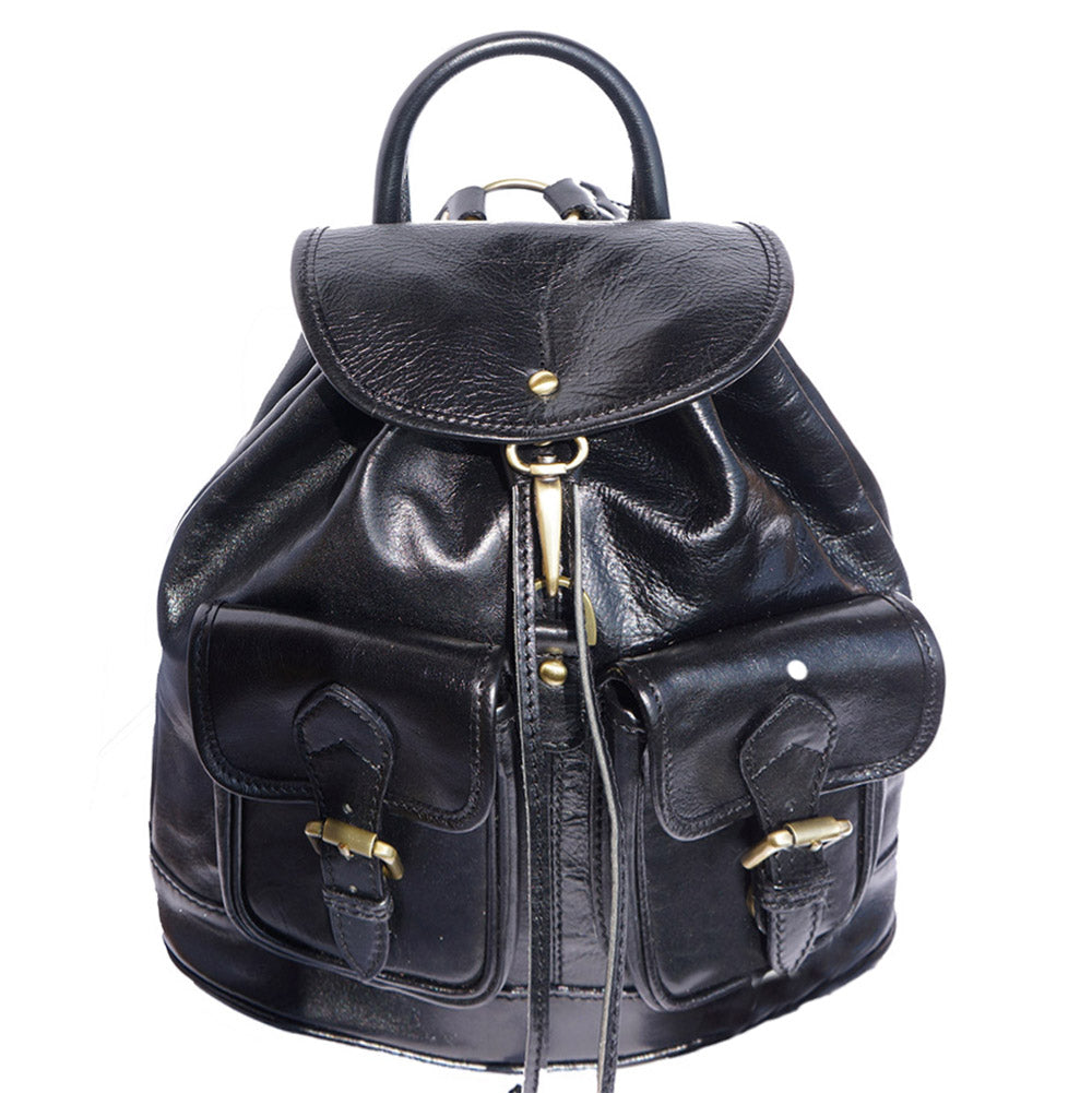Davide leather backpack - Made In Italy