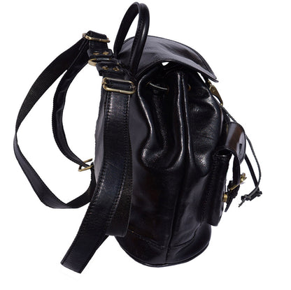 Davide leather backpack - Made In Italy