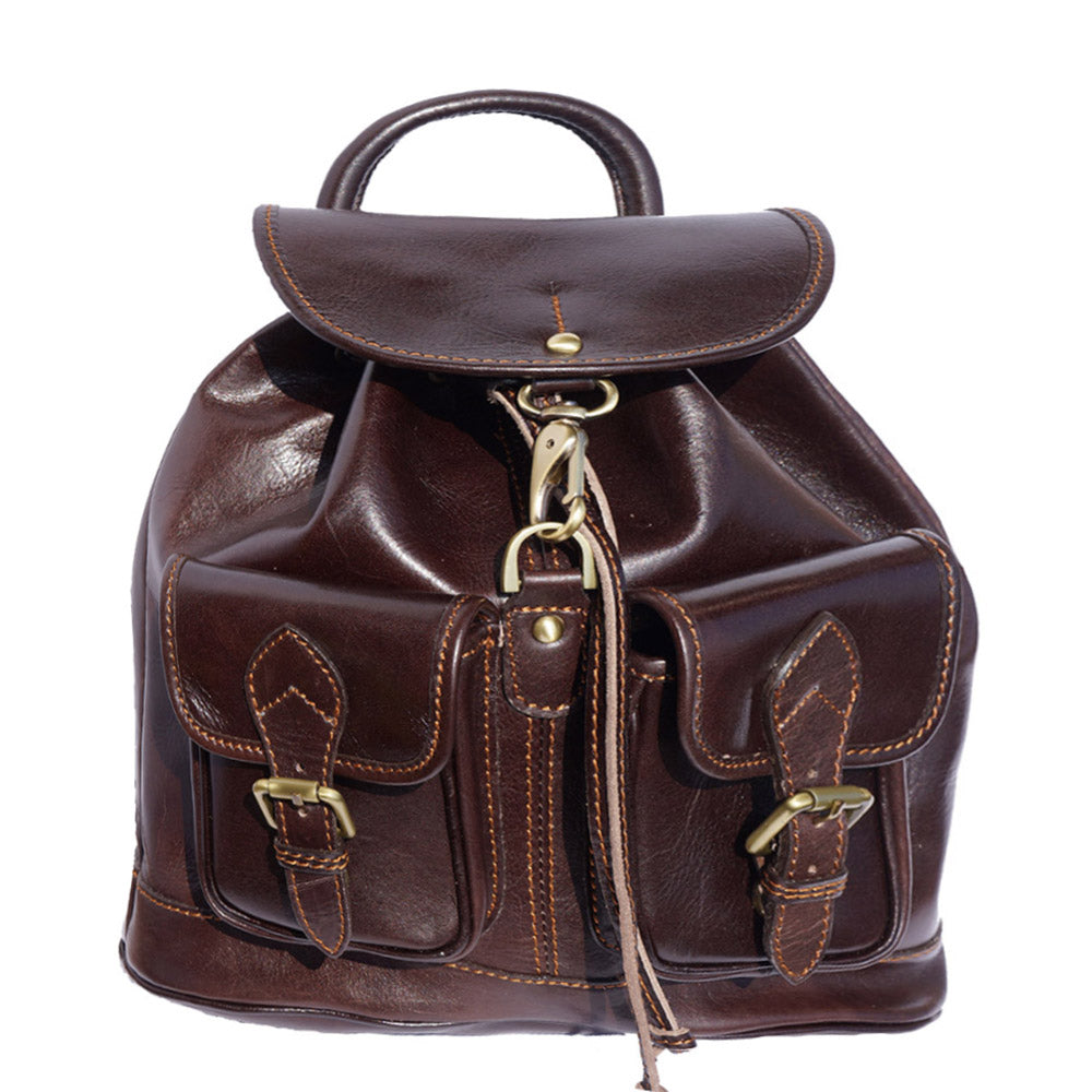 Davide leather backpack - Made In Italy