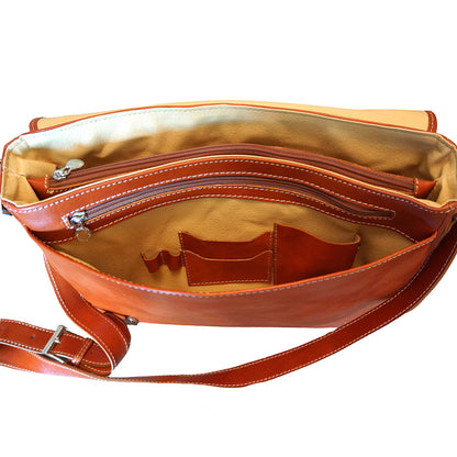 Christopher GM Messenger bag in cow leather - Made In Italy
