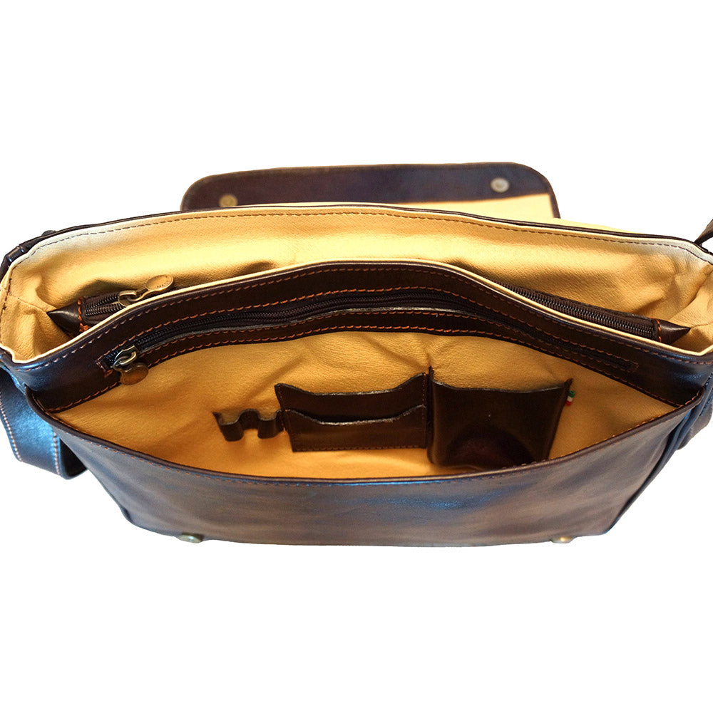 Christopher GM Messenger bag in cow leather - Made In Italy