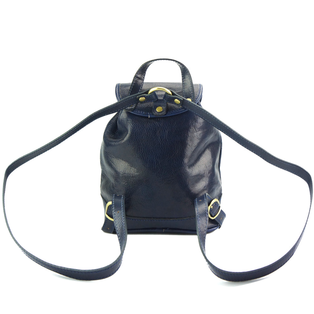 Luminosa Leather Backpack purse - Made In Italy