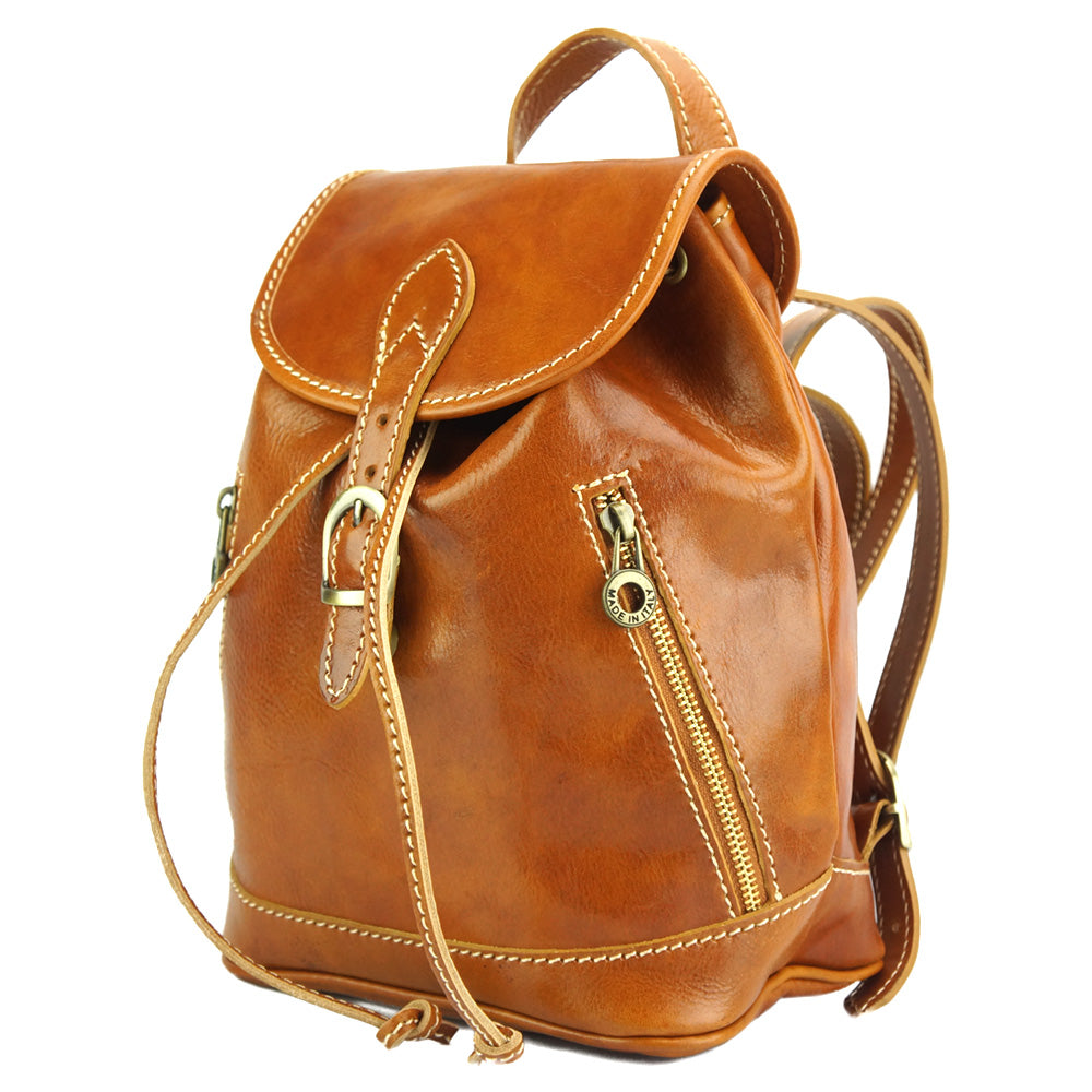 Luminosa Leather Backpack purse - Made In Italy