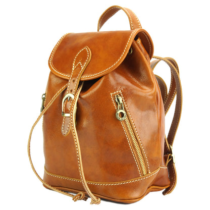 Luminosa Leather Backpack purse - Made In Italy