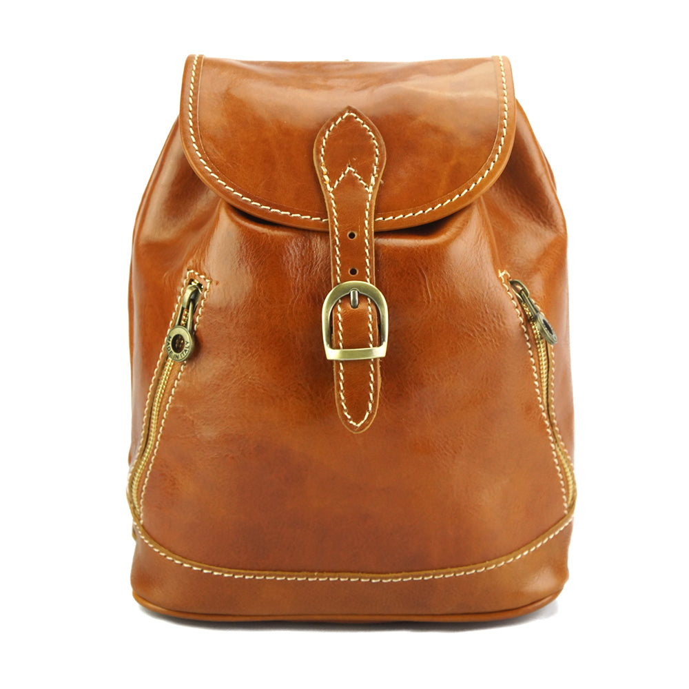 Luminosa Leather Backpack purse - Made In Italy
