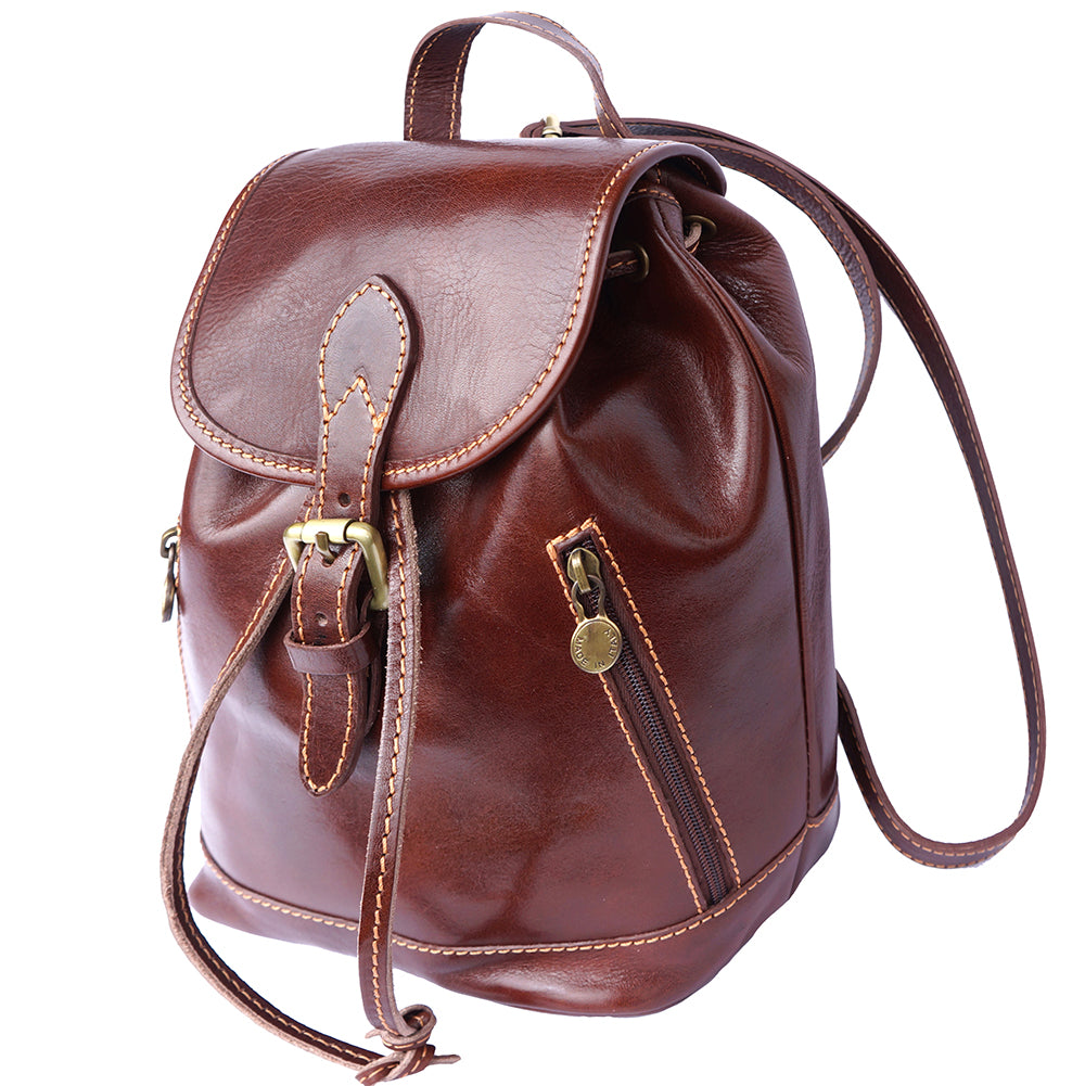Luminosa Leather Backpack purse - Made In Italy