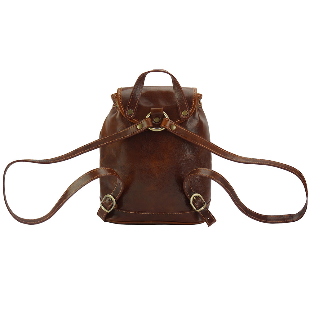 Luminosa Leather Backpack purse - Made In Italy