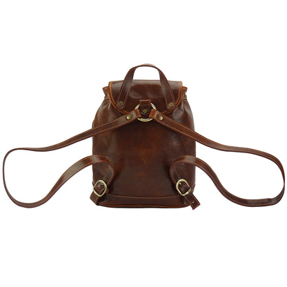 Luminosa Leather Backpack purse - Made In Italy
