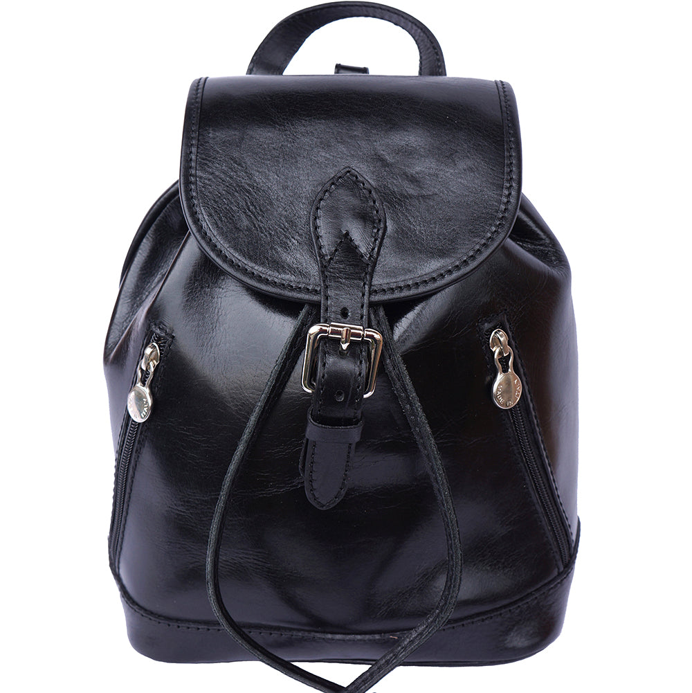 Luminosa Leather Backpack purse - Made In Italy