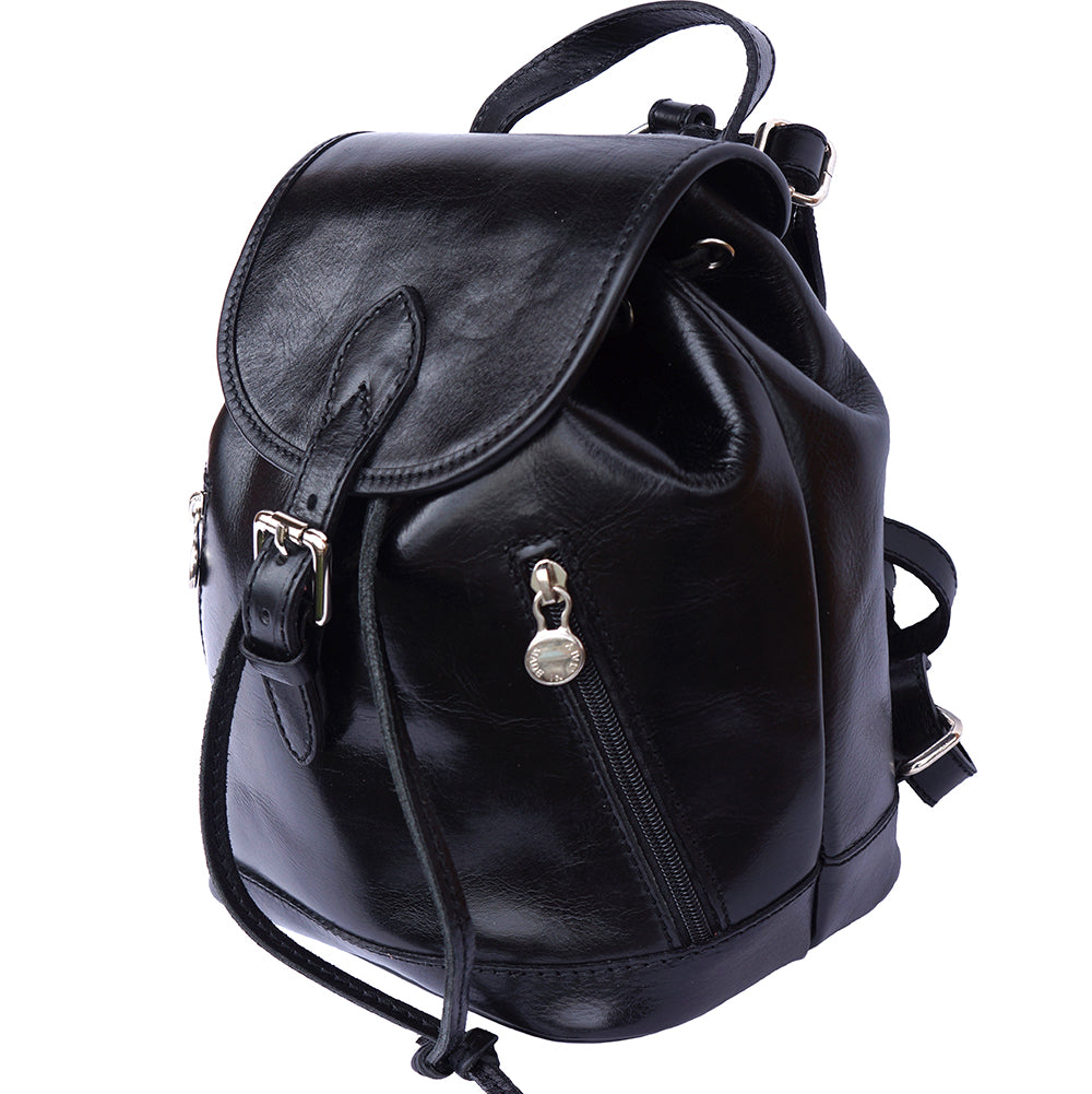 Luminosa Leather Backpack purse - Made In Italy
