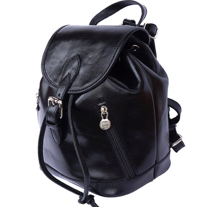 Luminosa Leather Backpack purse - Made In Italy